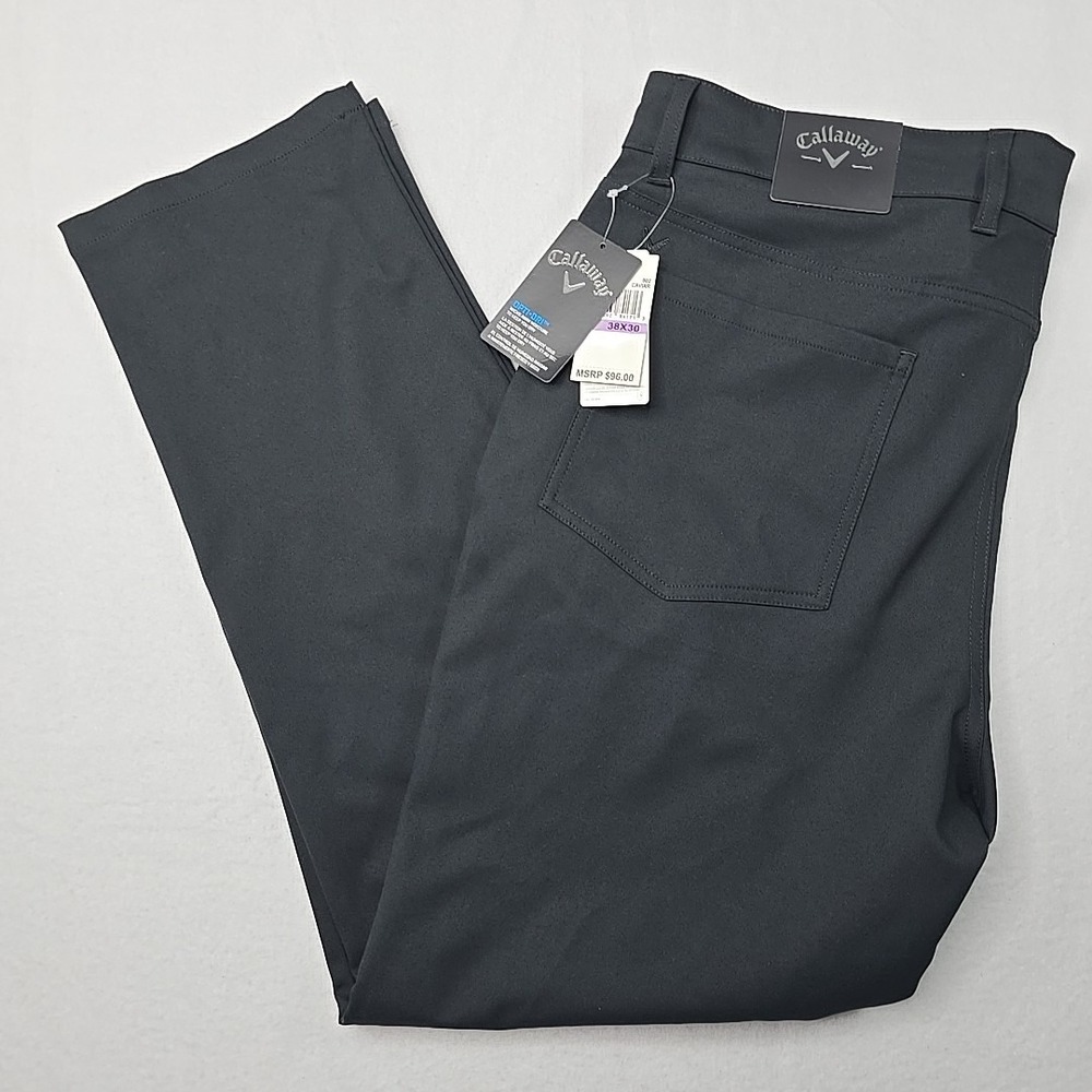 Callaway Performance 5-Pocket Golf Dress Casual Moisture Wick 38x30 Black‎ Sport